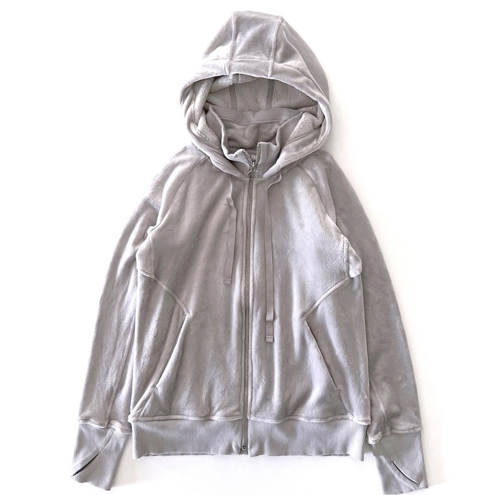Athleta Triumph Hoodie in Double Cozy Karma in Norwegian Grey Size Small